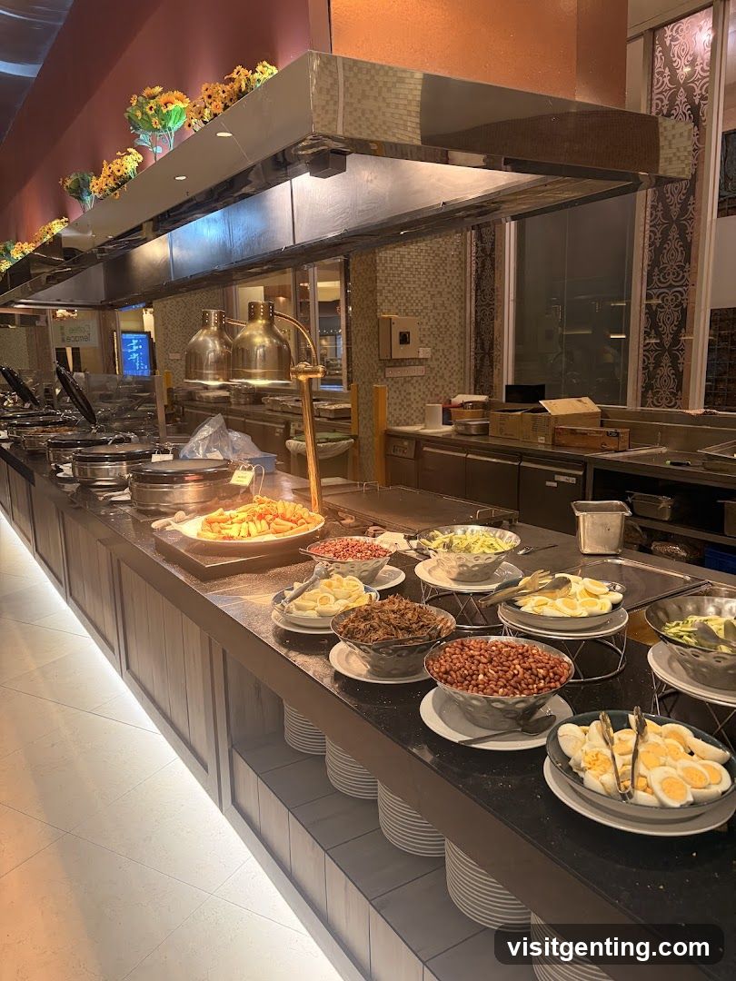 Restaurant buffet area
