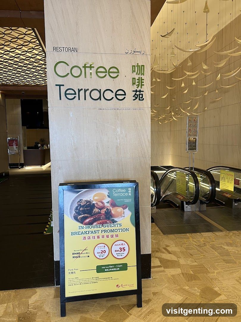 Coffee Terrace Signage and Promotion Display