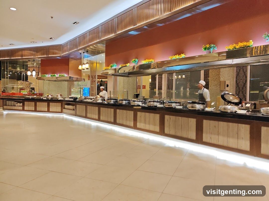 Restaurant buffet area
