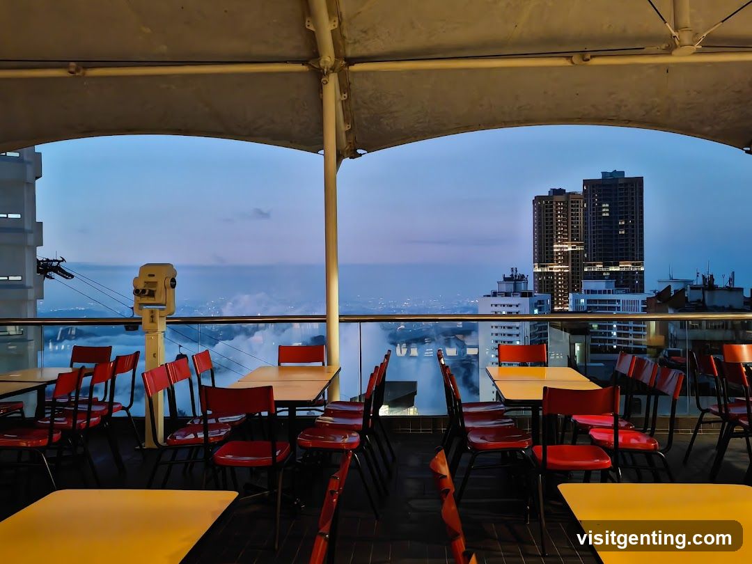 Outdoor Dining Terrace at Dusk