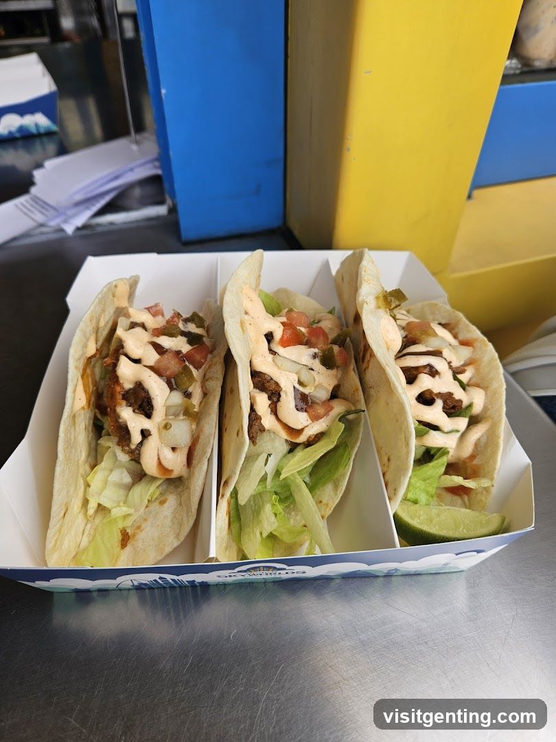 Tacos in a tray