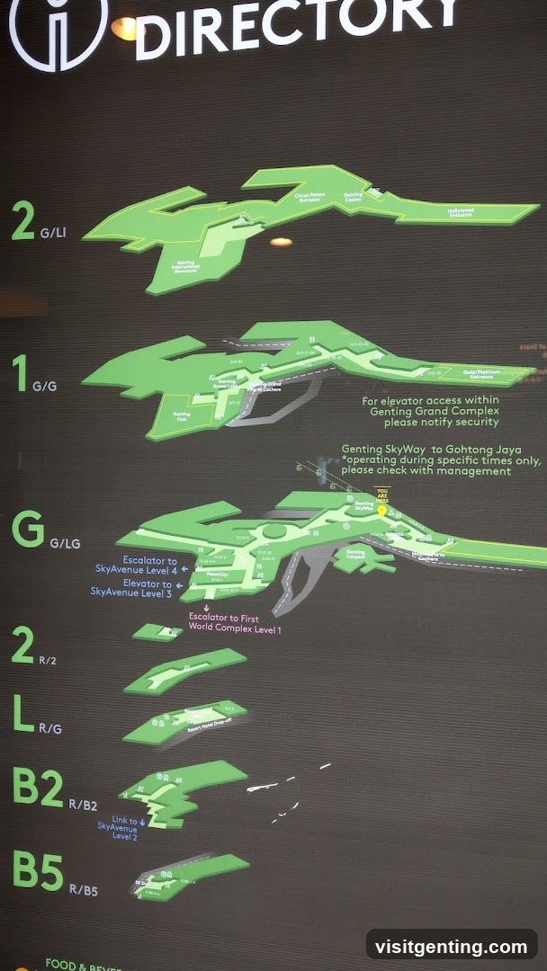Genting Grand Complex Directory Map