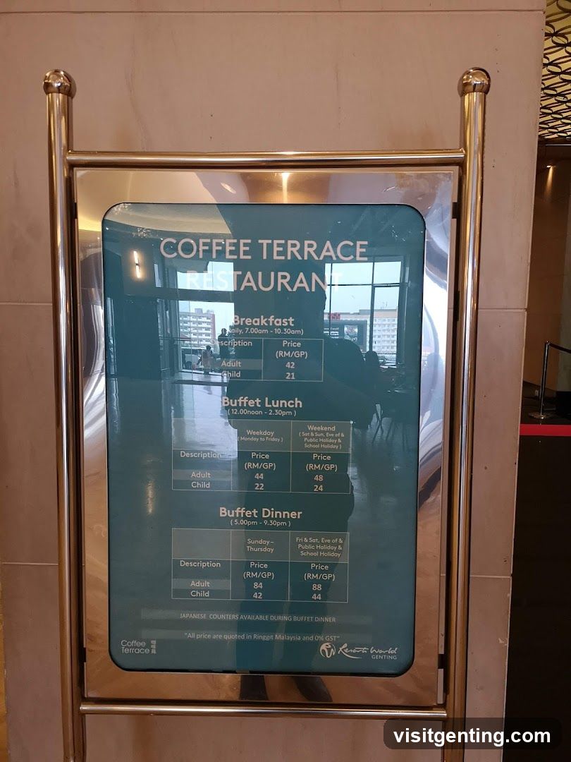 Coffee Terrace Restaurant Menu