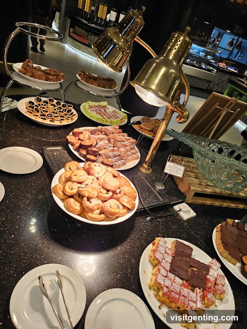 Bread and pastry buffet display