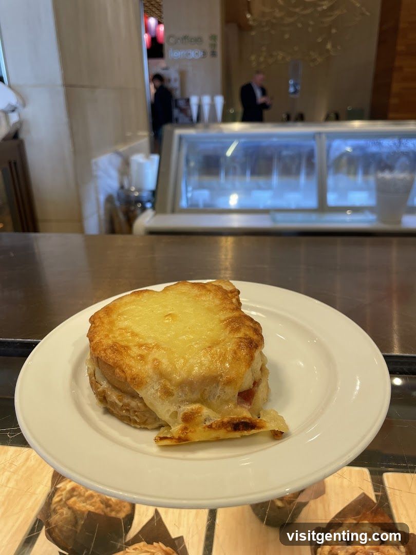 Baked Food Item in Café Interior