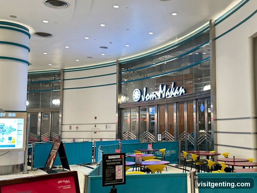 Interior of a food court area
