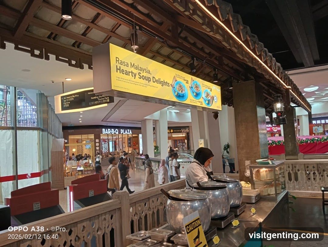 Indoor food court area