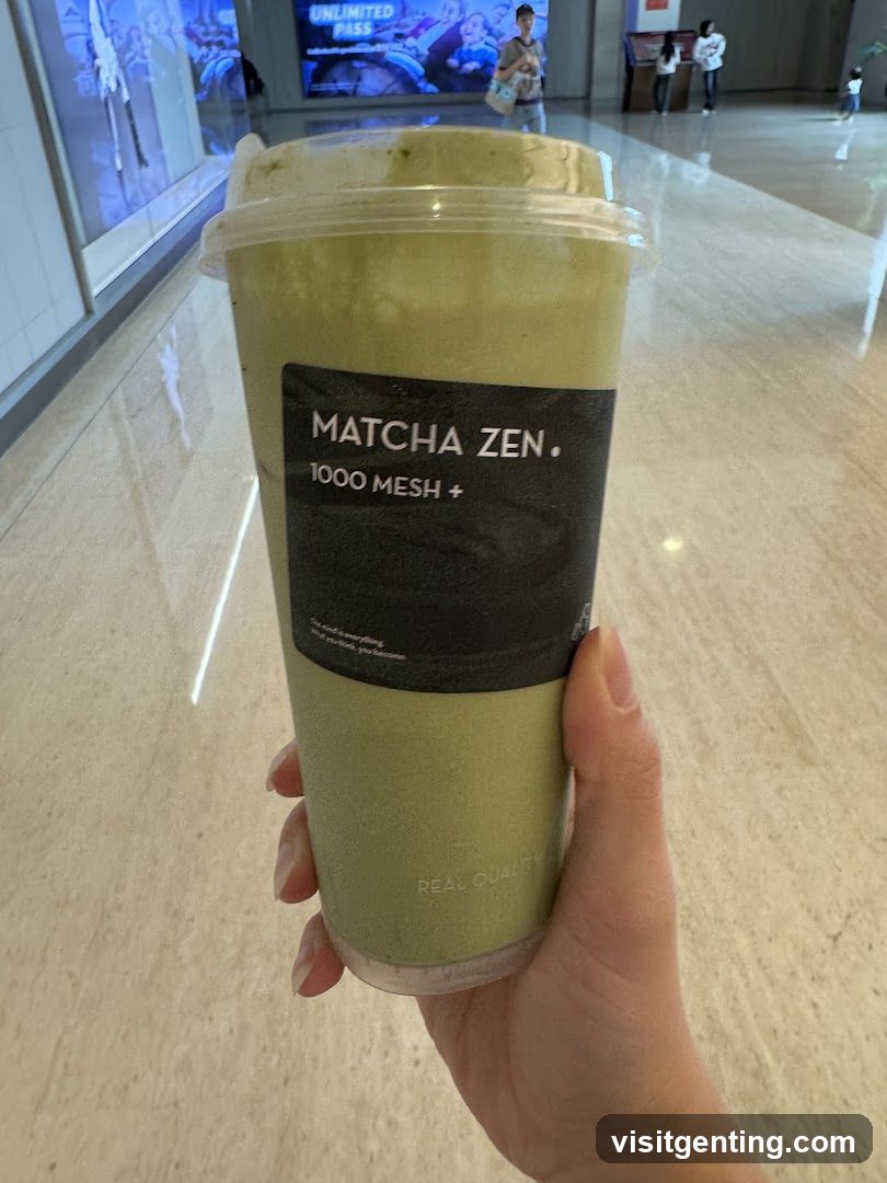 Matcha Zen Drink Held in Hand