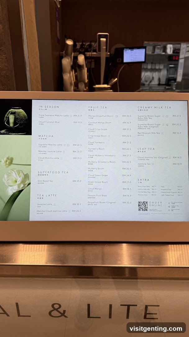 Tea Menu Display