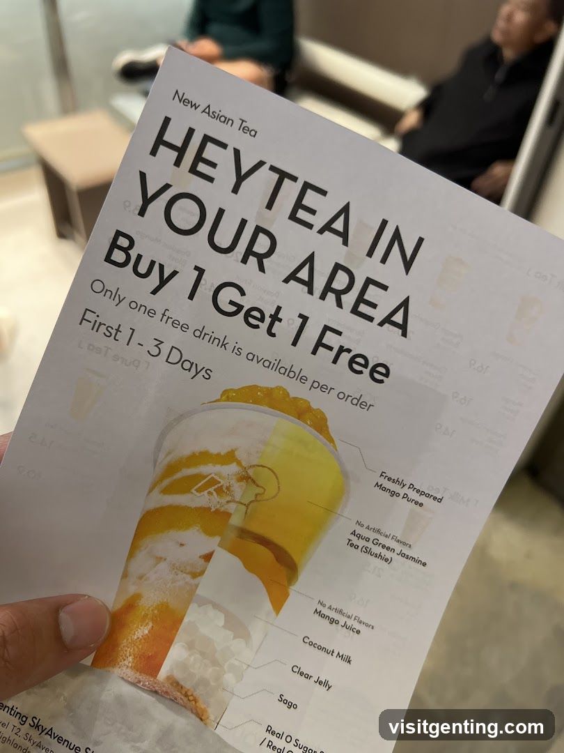 Heytea promotional flyer