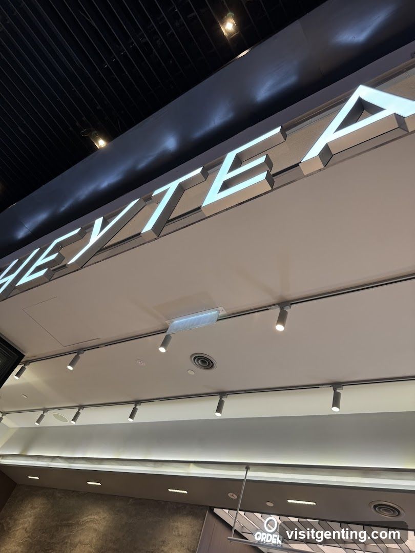 Interior signage of a modern establishment