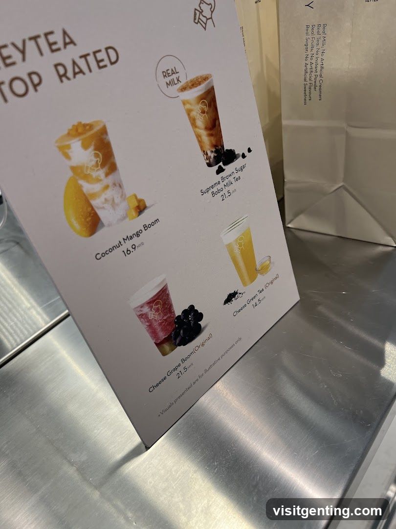 Tea Menu Display