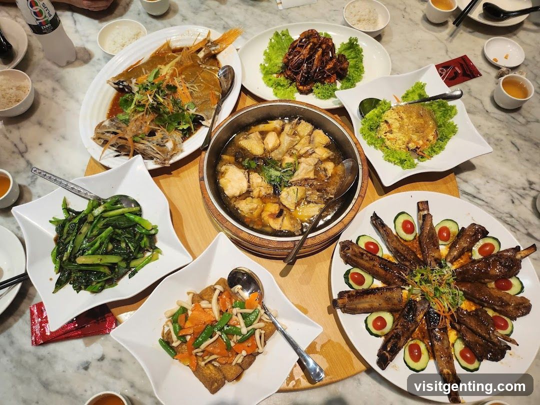 Dining Table with Chinese Cuisine