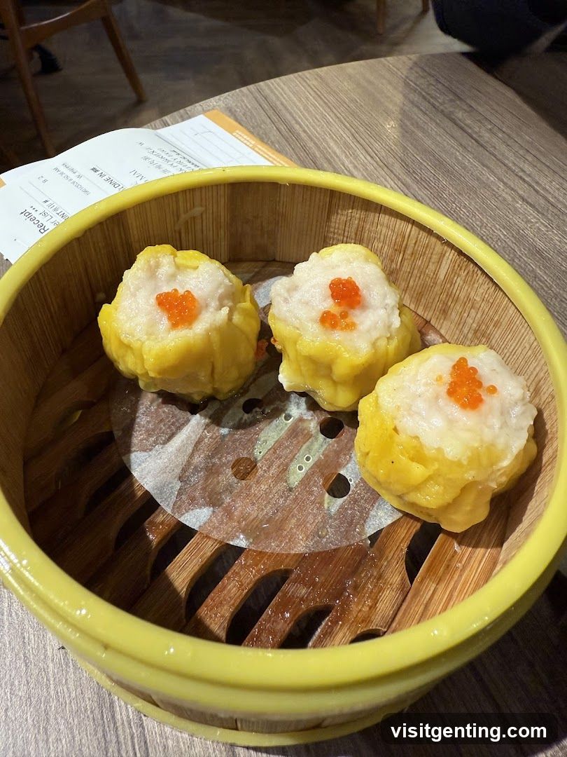 Dumplings in steamer basket