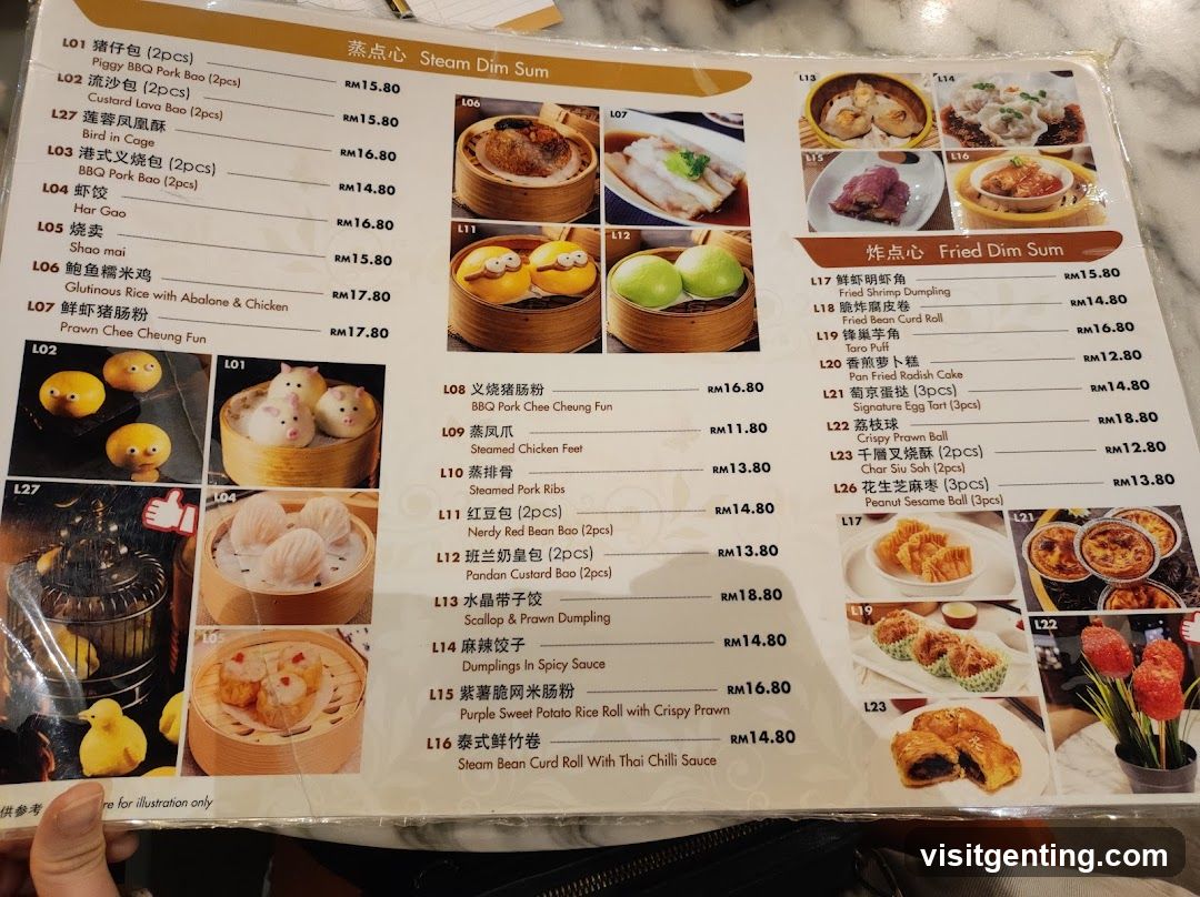 Dim Sum Menu