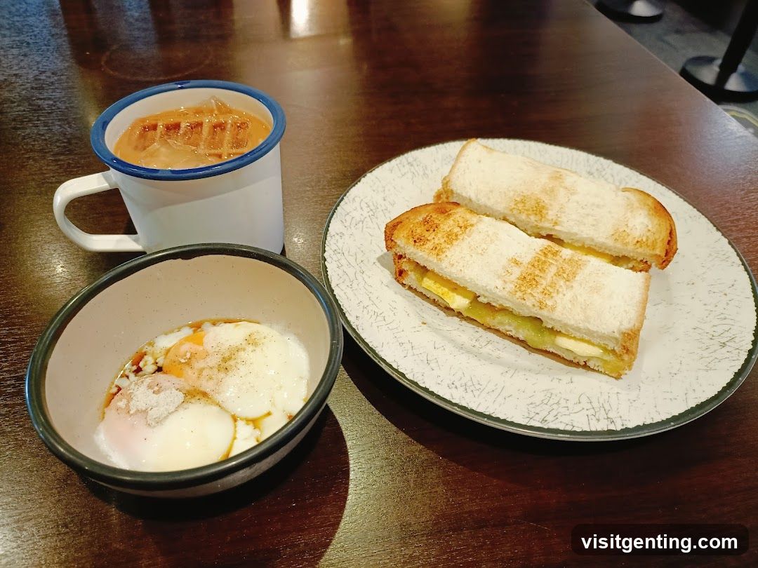Table with breakfast items