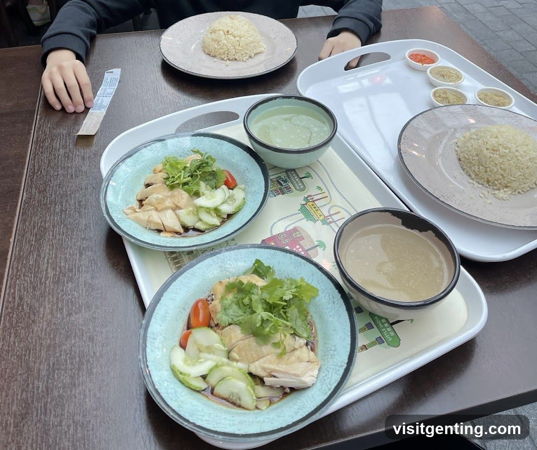 Dining Table with Hainanese Chicken Rice