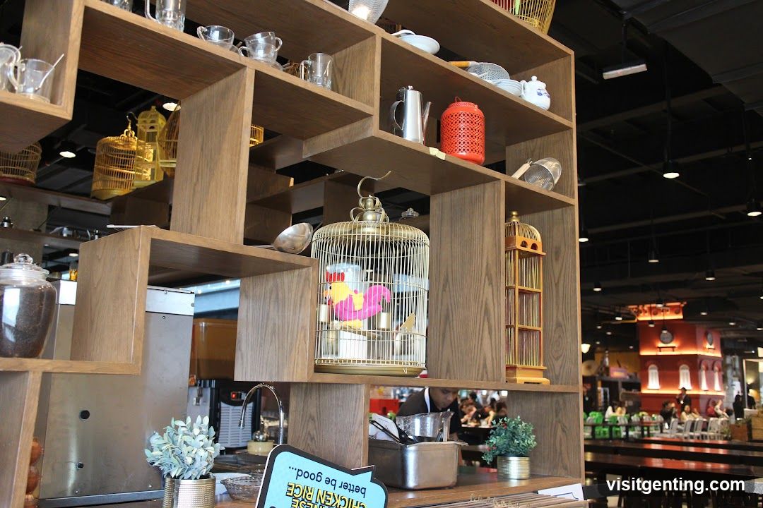 Interior of a restaurant or food court