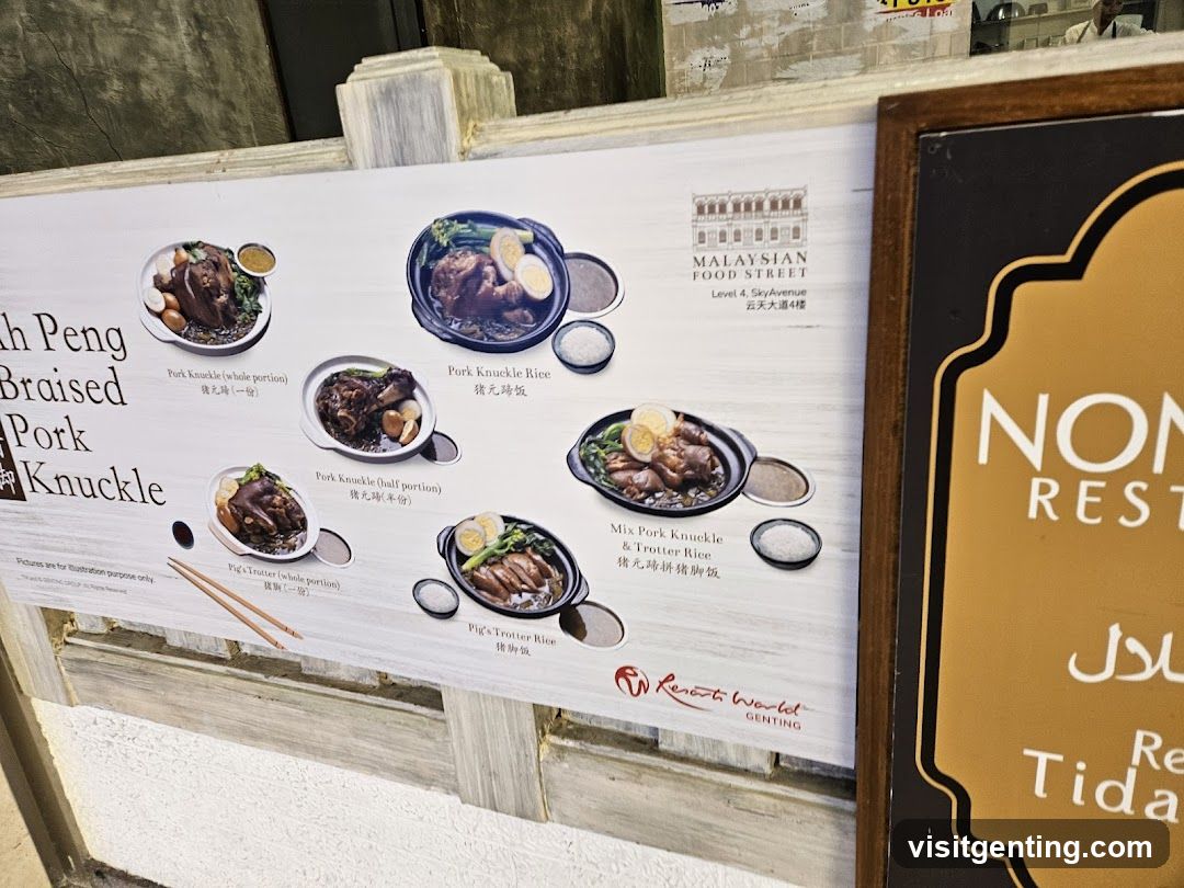 Malaysian Food Street Menu Board