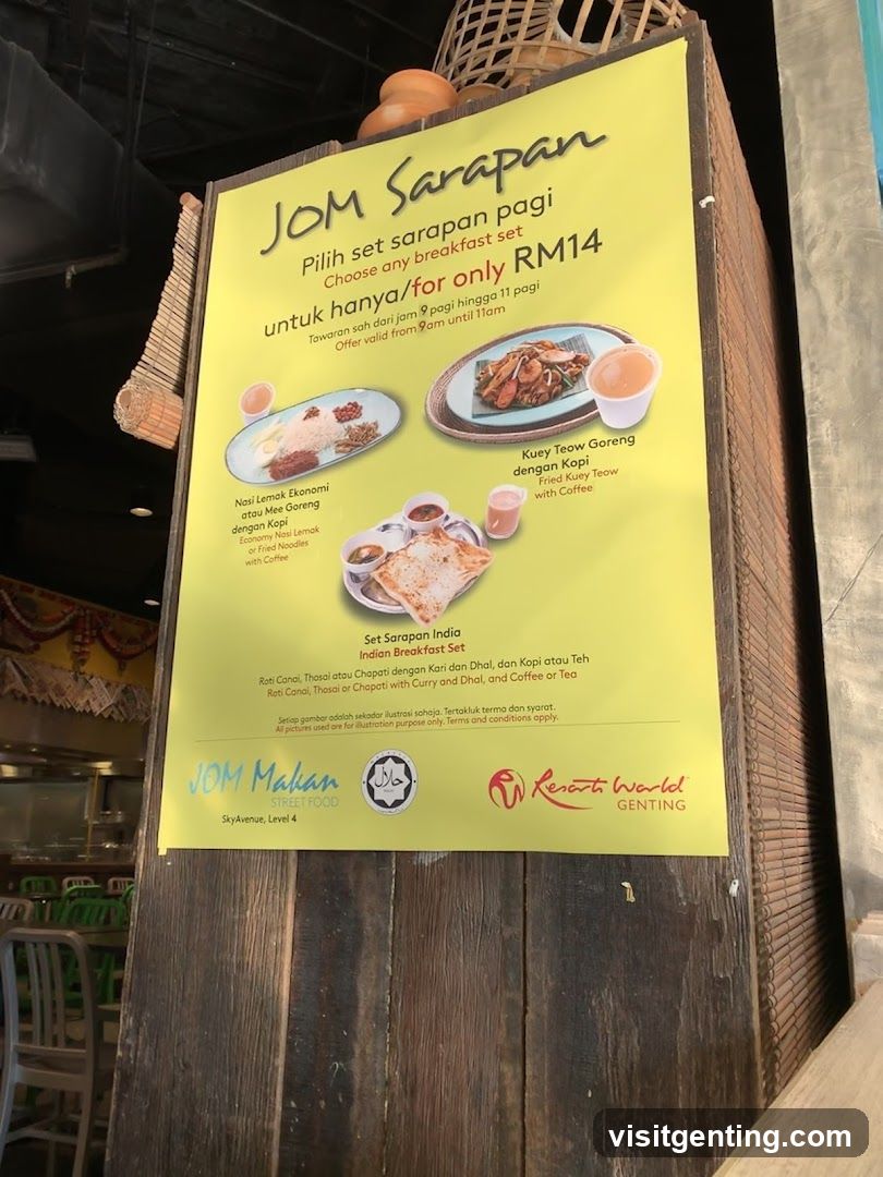 JOM Sarapan Breakfast Set Advertisement
