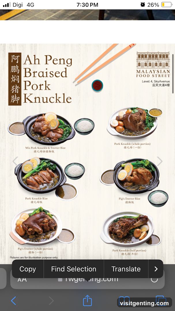 Ah Peng Braised Pork Knuckle