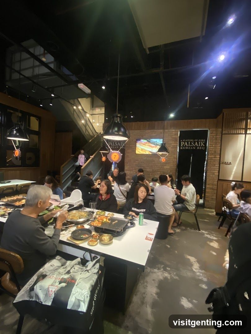 Interior of Korean BBQ restaurant