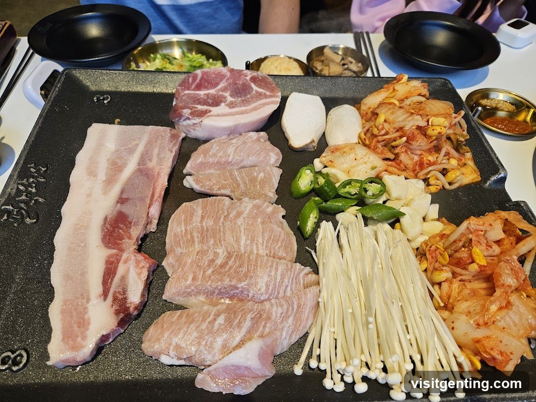 Grilled meat platter at restaurant