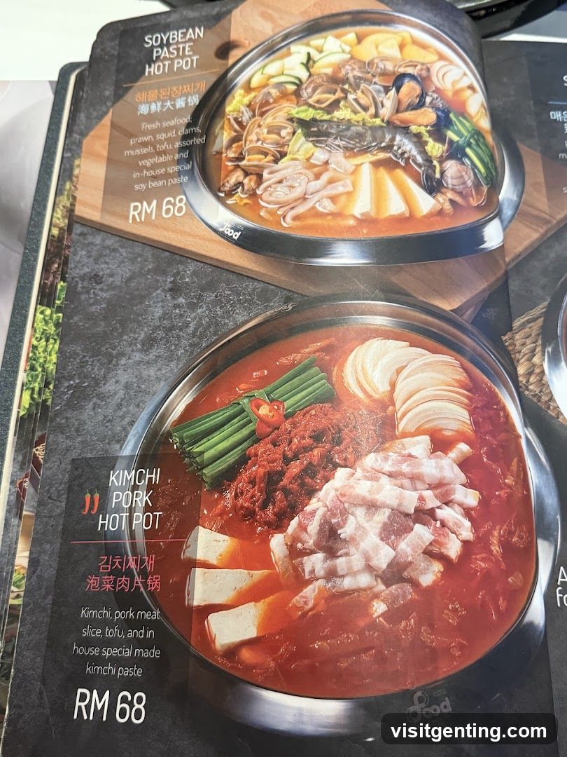Hot Pot Menu