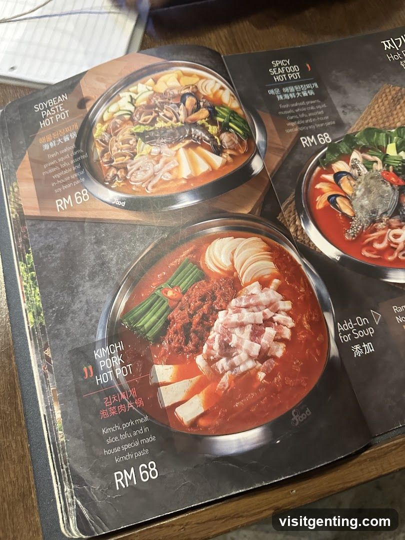 Hot Pot Menu