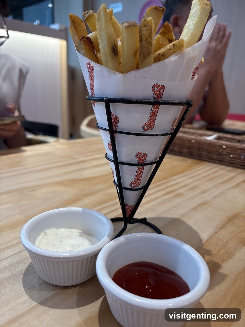 Fries with dipping sauces