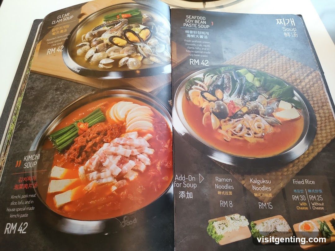 Soup Menu Page