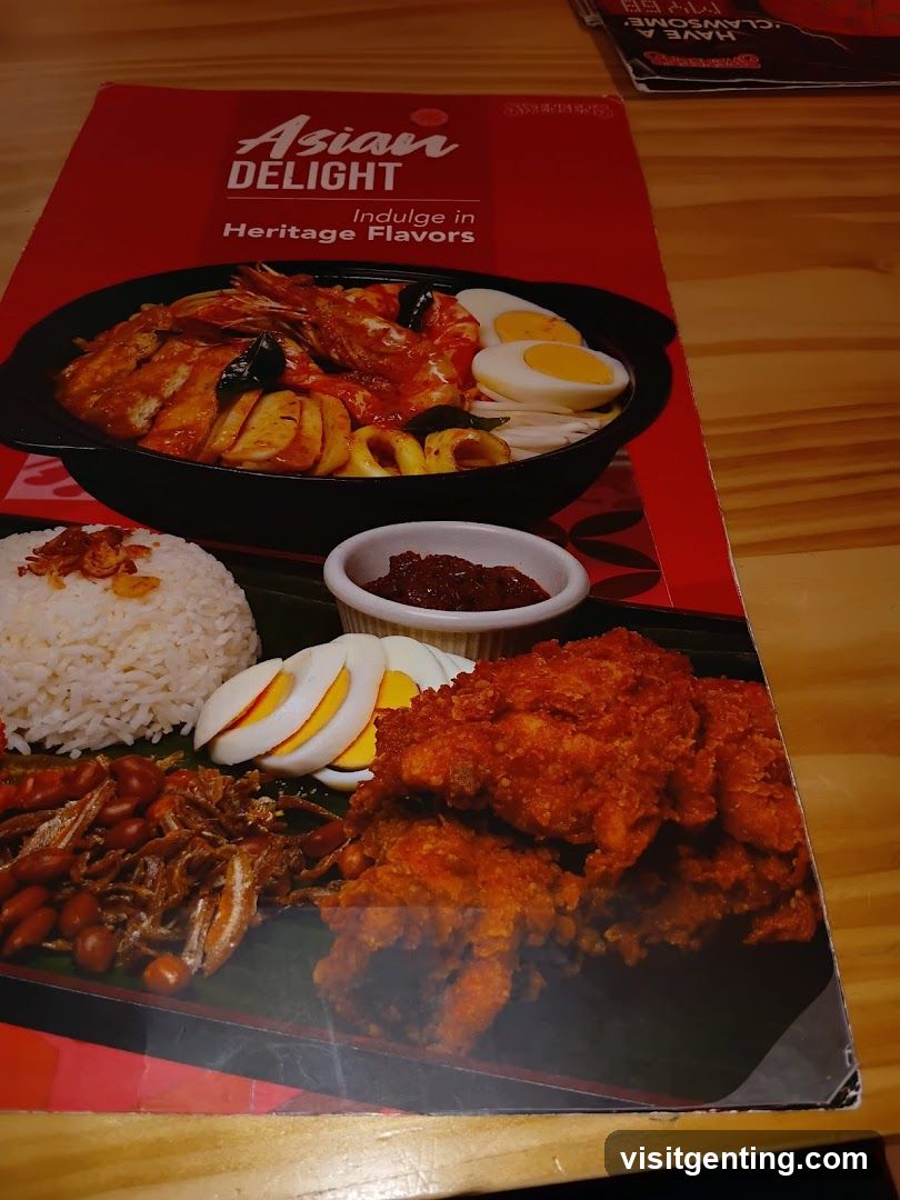 Asian Delight Menu Cover