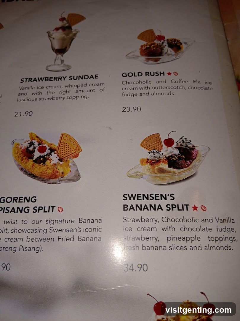 Ice Cream Menu
