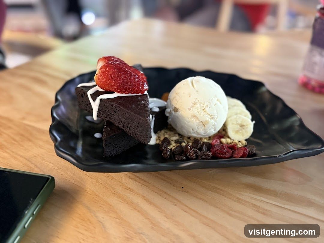 Dessert Plate on Wooden Table