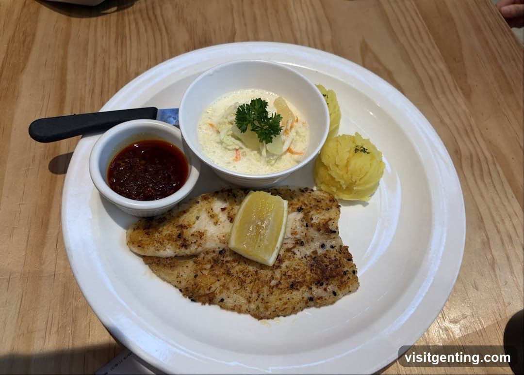 Food Plate on Wooden Table