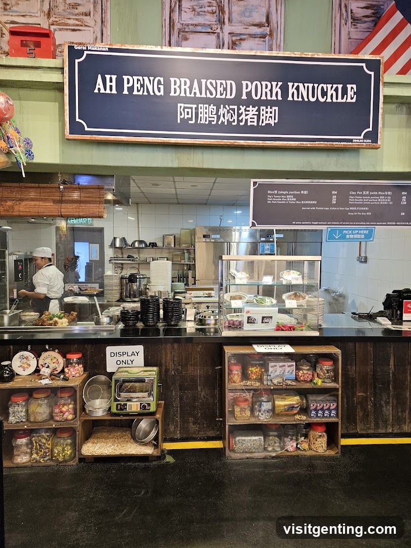 Ah Peng Braised Pork Knuckle stall interior