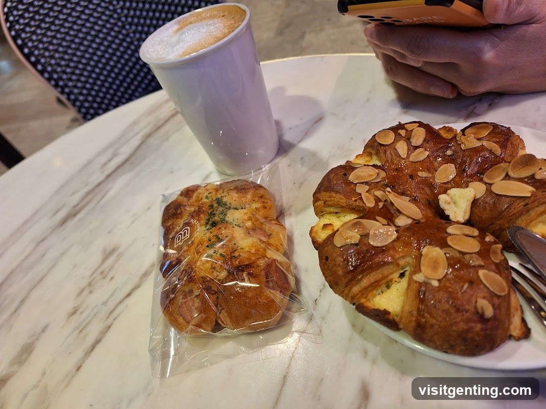 Coffee and Pastries at a Café