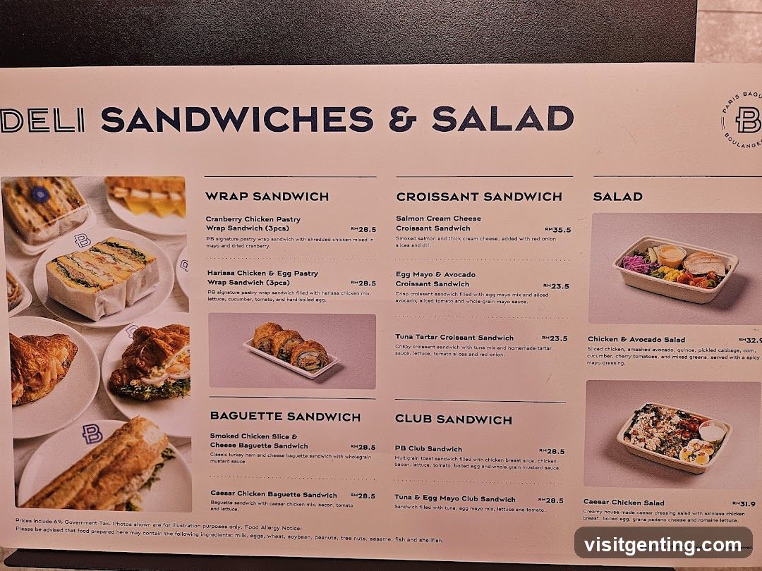 Deli Sandwiches & Salad Menu
