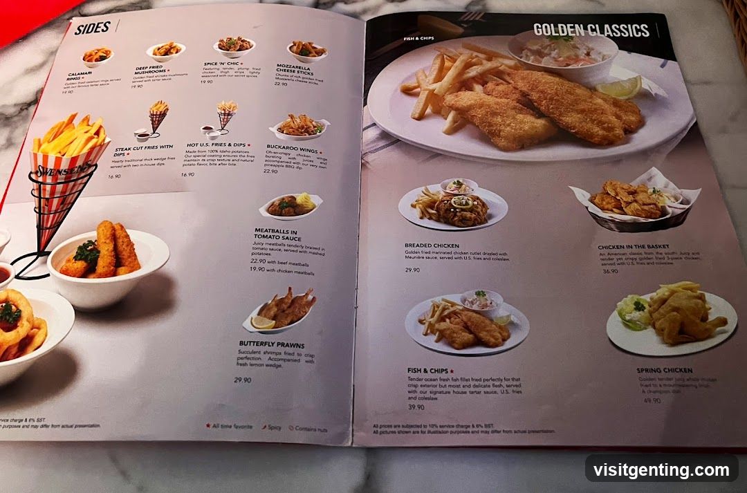 Swensens Menu