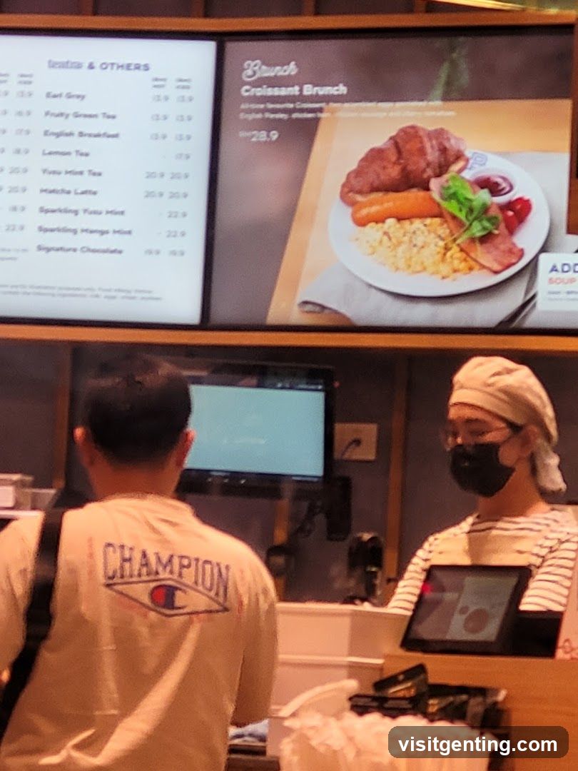 Customer at counter with staff