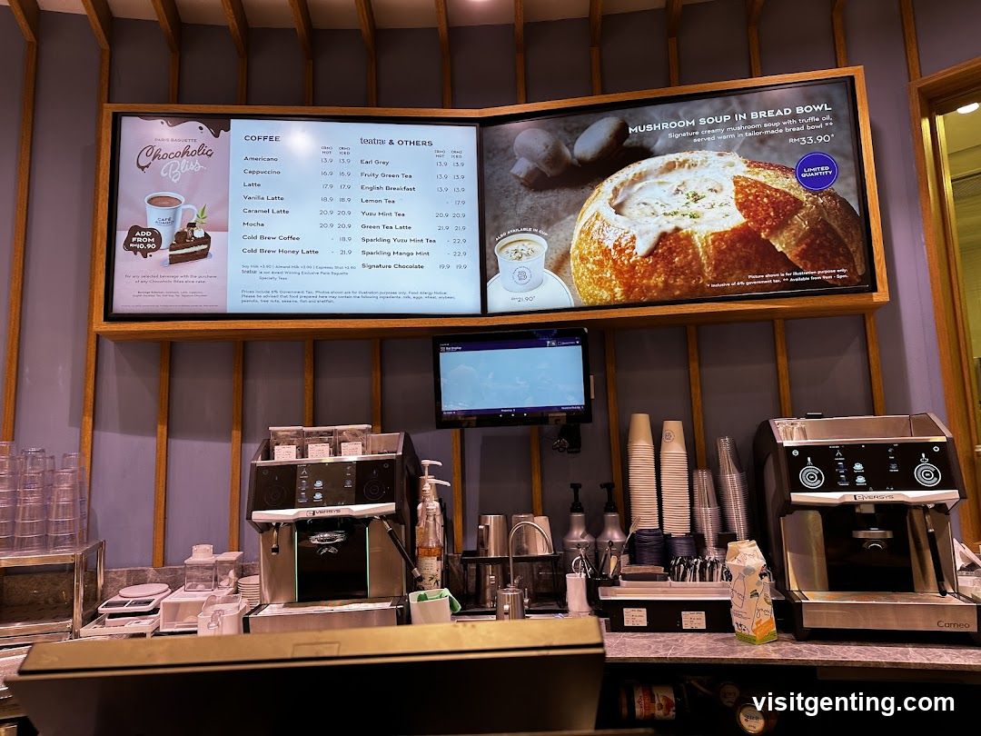 Coffee and Tea Menu Display