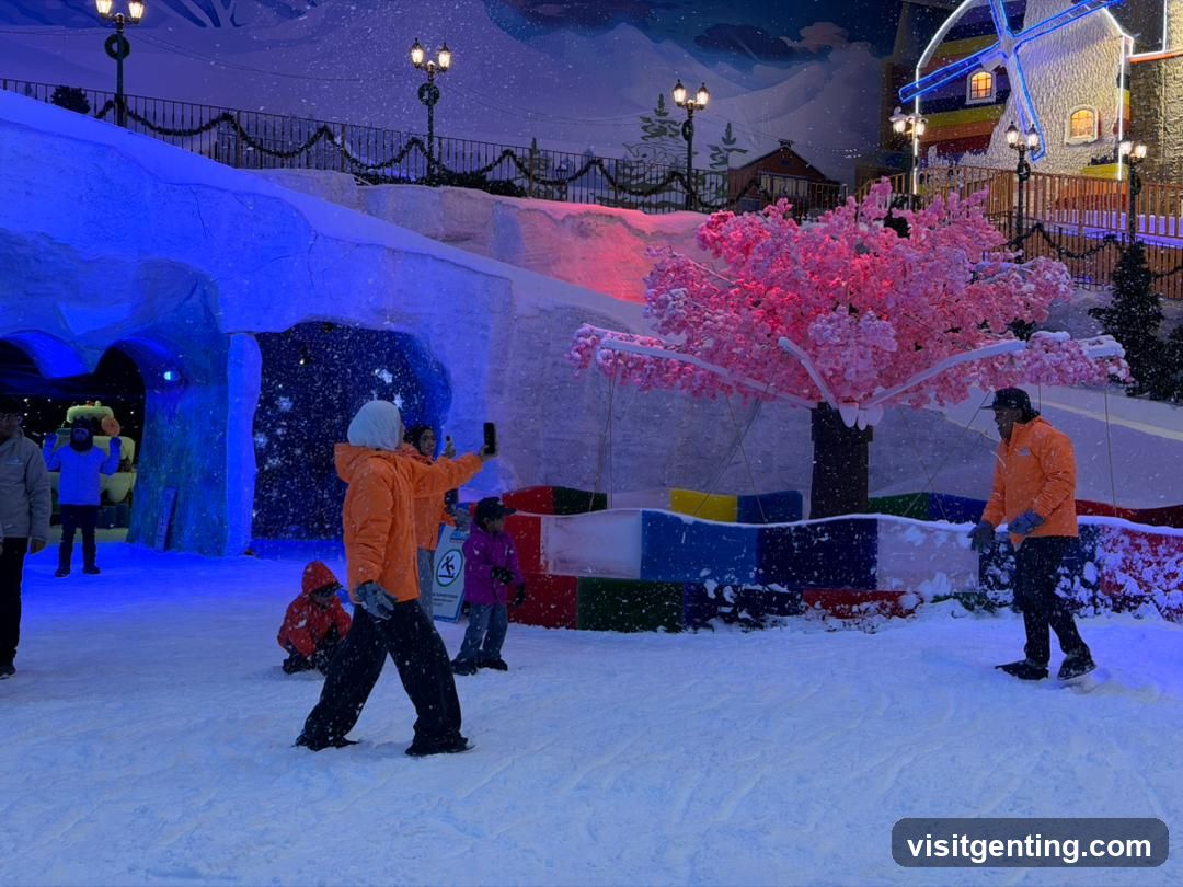 Snowy Indoor Winter Theme Park