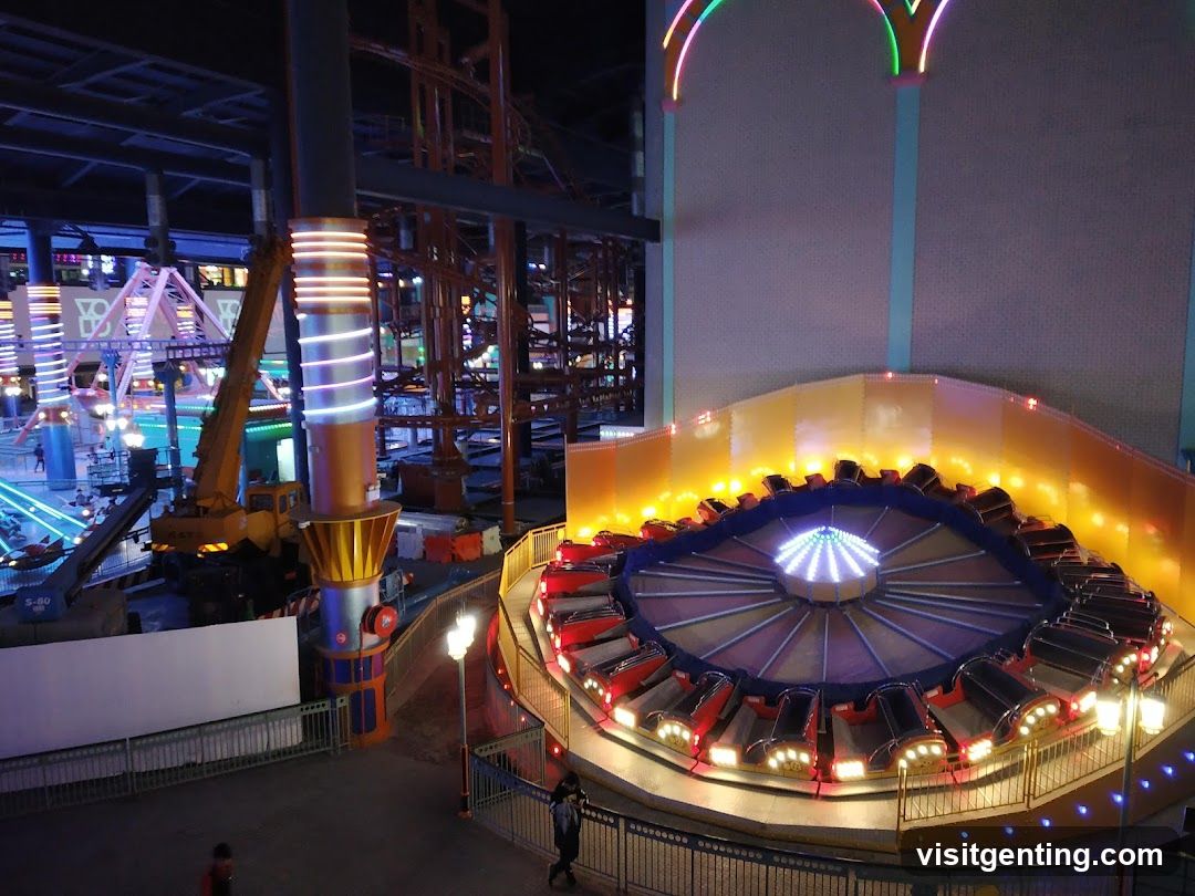Amusement Park Interior at Night