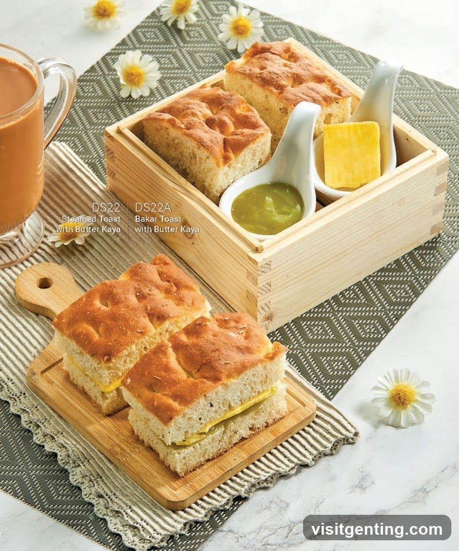 Bakar Toast with Butter Kaya and Steamed Toast
