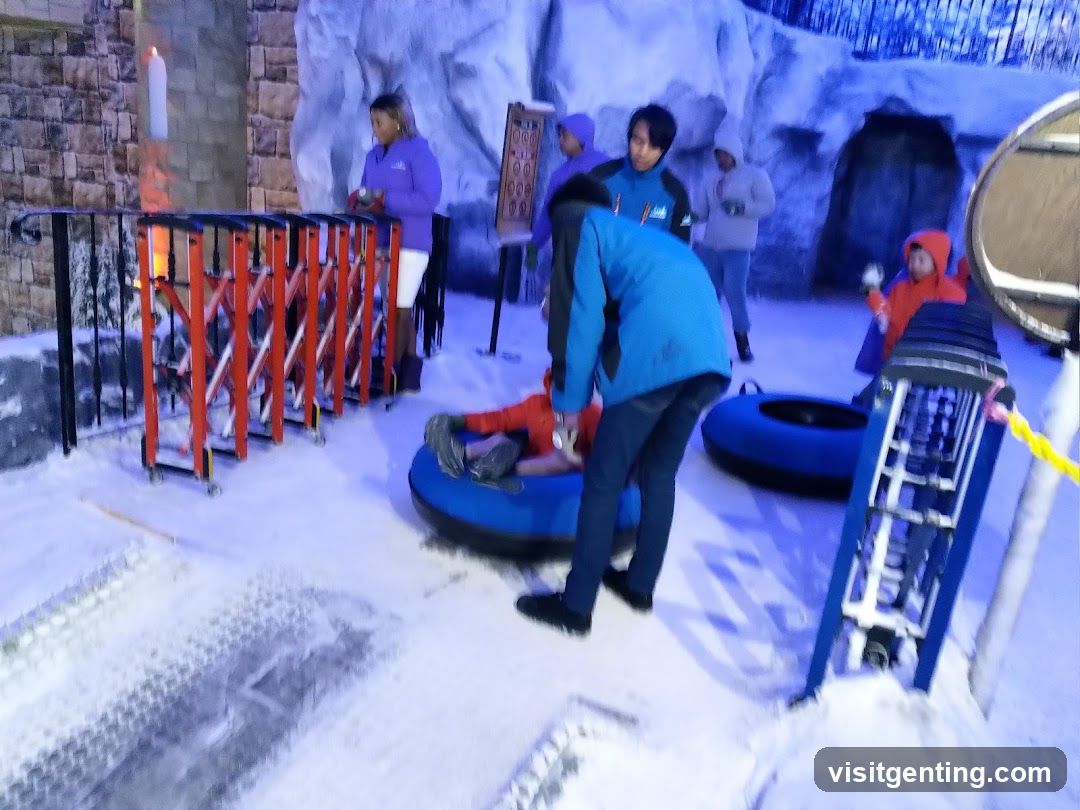 Snow tubing area