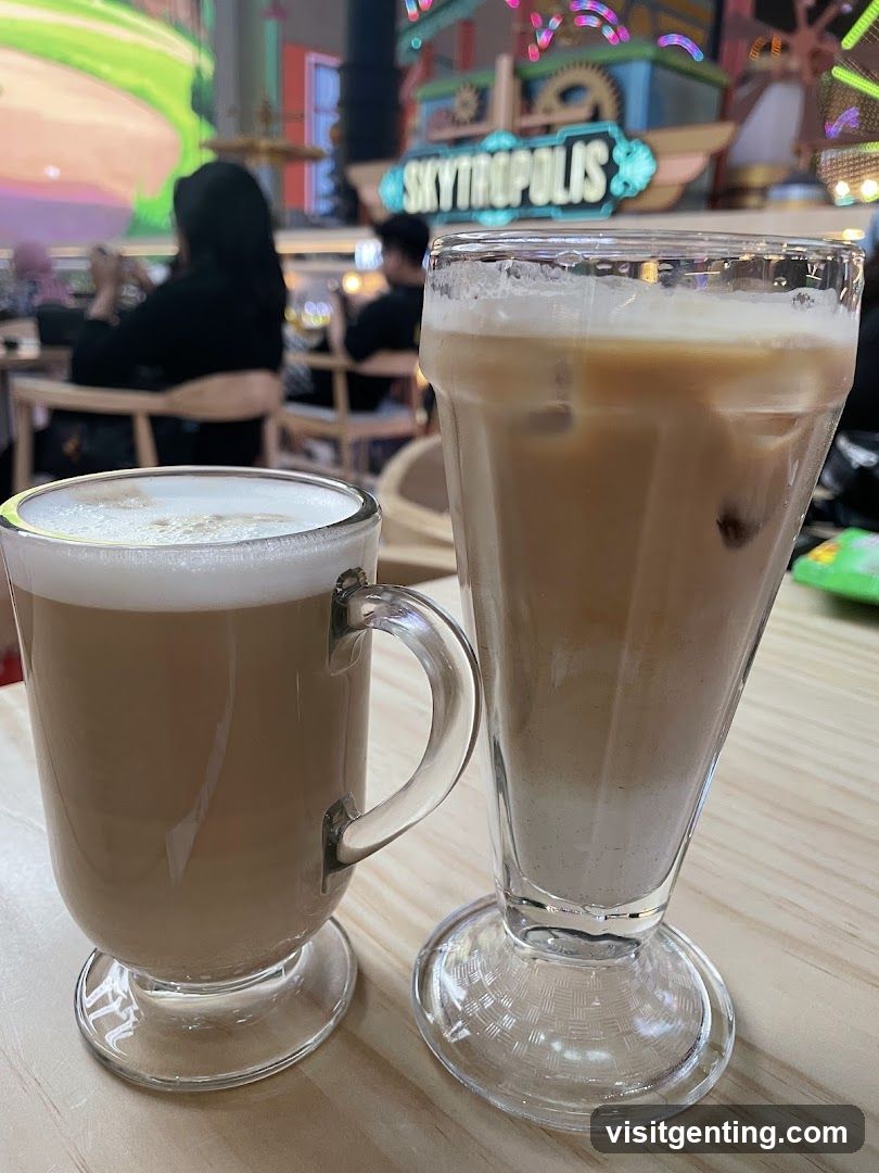Coffee drinks at Skytropolis