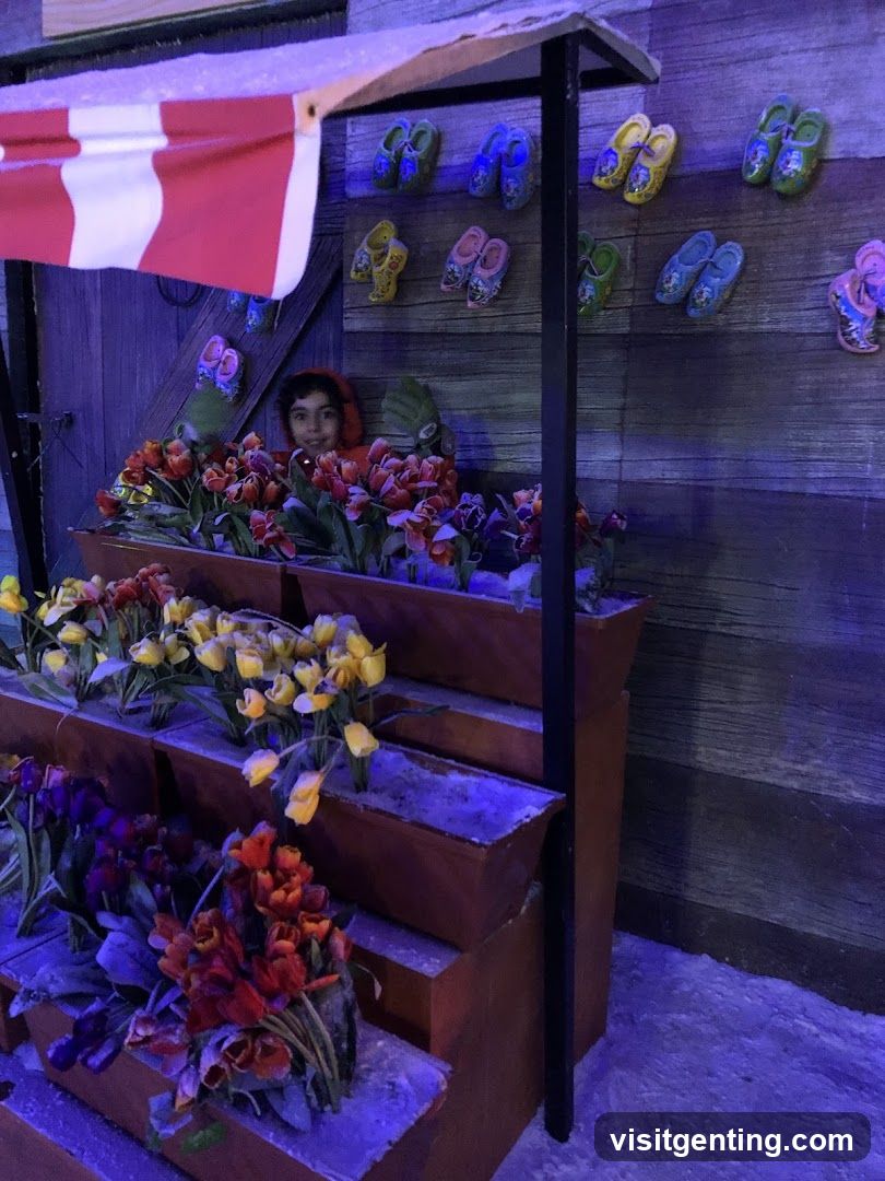 Flower Stand with Shoes Display