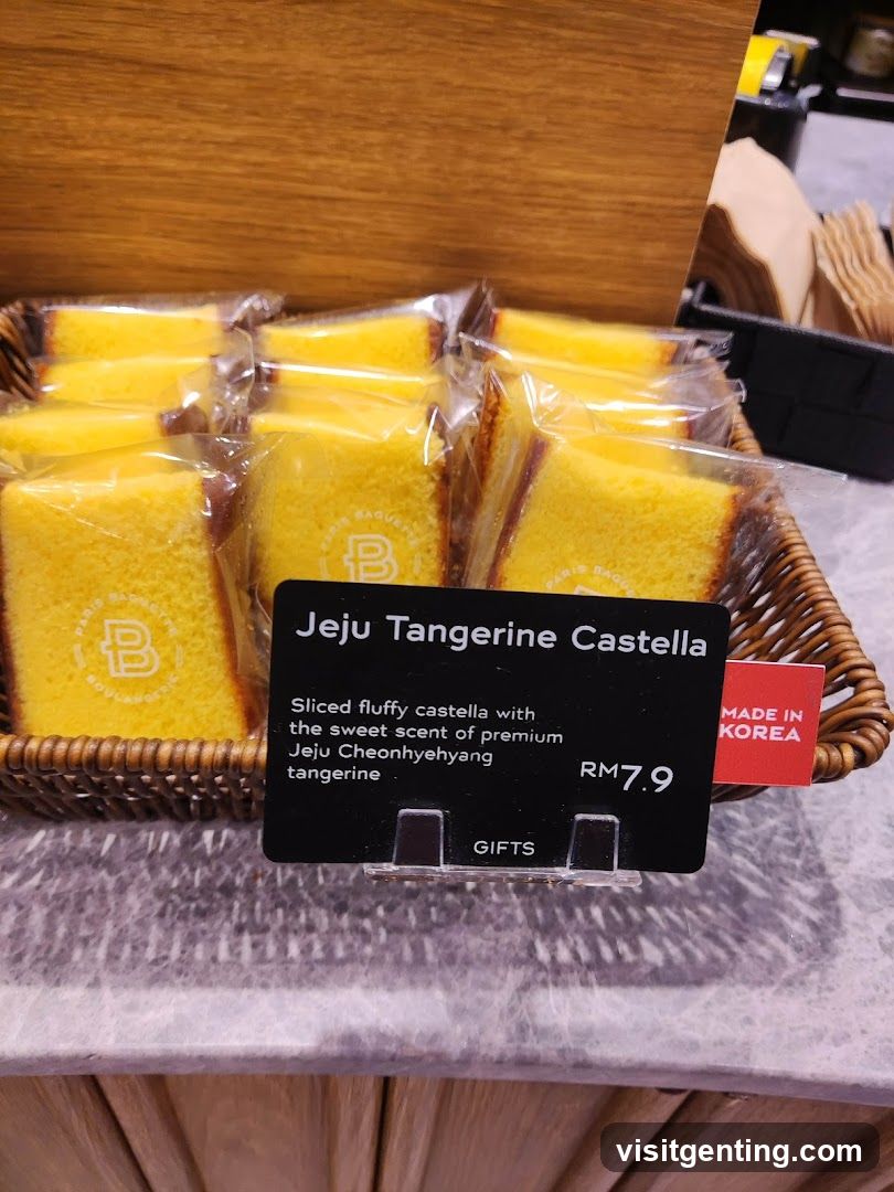 Jeju Tangerine Castella Display