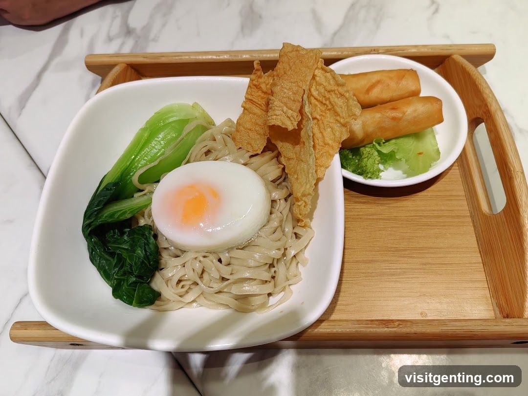 Noodle Dish with Side Items