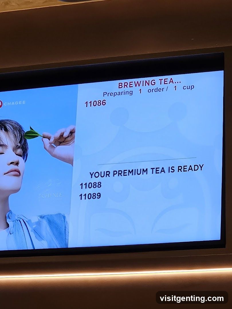 Tea Order Screen
